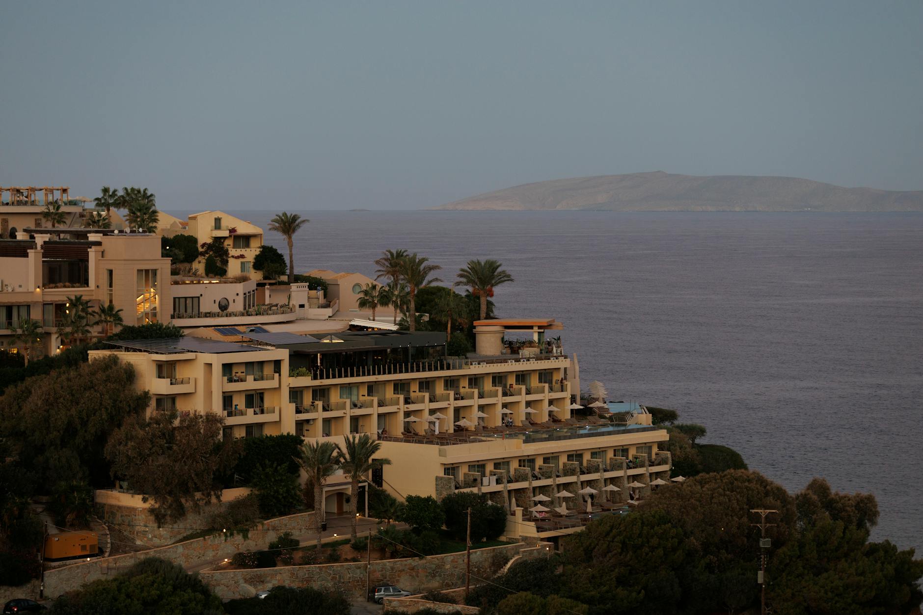 elegant romantic suite with sea view balcony at greek island hotel